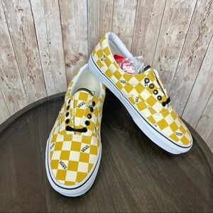 Vans Era Big Check Yolk Yellow Canvas Sneaker Size 11.5 Men